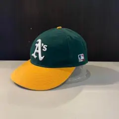 MLB A's ベースボールキャップ グリーン イエロー