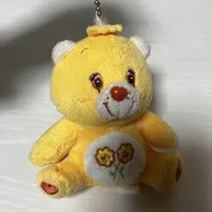 ケアベア 黄色ぬいぐるみキーホルダー