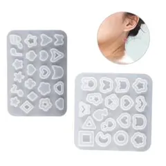 シリコンモールド 2個セット 40種類 DIY ハンドメイド レジン 型