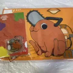 ラウンドワン限定　チェンソーマン　マフラータオル　アクリルスタンド ポチタ