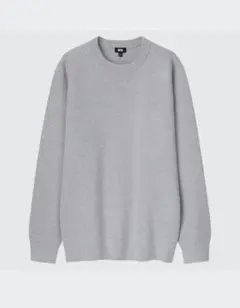 ウォッシャブルストレッチミラノリブクルーネックセーター UNIQLO グレー