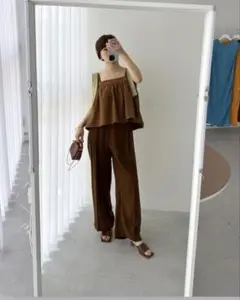 KATRIN TOKYO bicolor ruffle tops ブラウン
