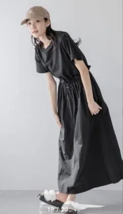 ローリーズファーム ドッキングワンピース　新品未使用タグ付　❤️ホワイト×グレー