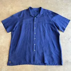 Ralph Lauren リネン シルク シャツ オープンカラー ループシャツのサムネイル