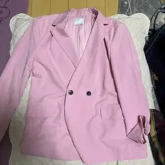 Bershka ピンク ブレザー テーラードジャケット 海外風 ダブルブレスト