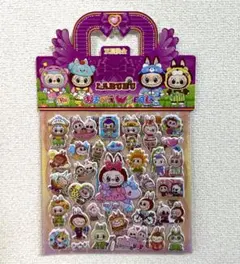 【900円即決】大容量♡ラブブ♡labubu ぷくぷくシール　トランク型