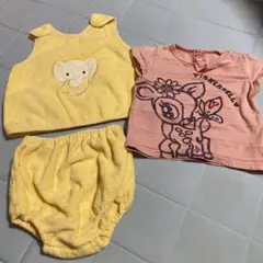 (未使用品) ロンパース　tシャツ2点セット