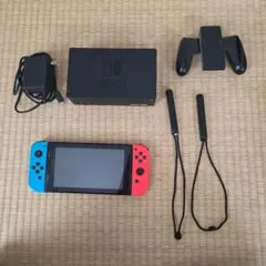 Nintendo Switch 青/赤 本体 + 付属品　ジャンク品　中古