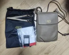 COCOCELUX GOLD バッグ ベージュ 斜めがけ スマホショルダー 牛革