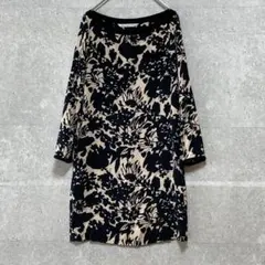 ダイアンフォンファステンバーグ(2)チュニック＊総柄＊9分袖＊シルク＊ワンピース