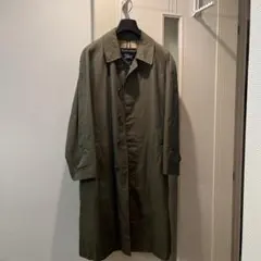 美品　Burberrys ステンカラーコート 玉虫色オリーブ