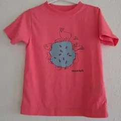 mont-bell☆ ピンク 半袖Tシャツ 動物イラスト 100cm