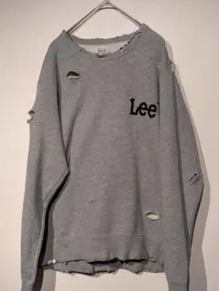 Lee グレー ボロスウェット ダメージ加工 トレーナー Lサイズ