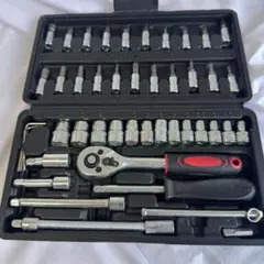 ソケットレンチ 46点 工具セット ラチェットレンチ ビット ドライバー ビット