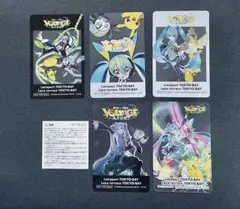 ポケモン 初音ミク ポケミクライブ ららぽーと限定　クリアカード 全5種