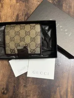 GUCCI GGキャンバス 二つ折り財布