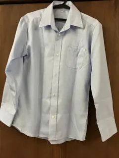 【美品】水色 ストライプ 長袖シャツ　140㎝