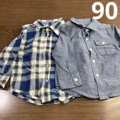 90サイズ　長袖シャツ　ベビーギャップ　babyGap 2点セット