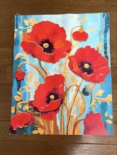 花の絵 風景画 アクリル画 原画 「れんげ草の原っぱ」 - メルカリ