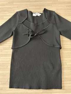 AZUL by moussy リブニット半袖トップス Fサイズ