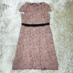 23区　レースワンピース　フォーマルドレス　結婚式パーティー　46　大きいサイズ