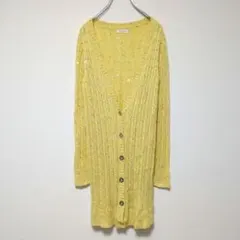 美品 シルク混 セシカ スパンコール ロングカーディガンのサムネイル