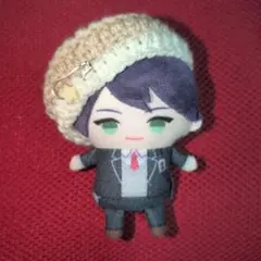 《ベージュ》にじぱぺっと ぬい服 10cm ベレー帽 安全ピン 星 ビーズ