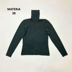 【MATERIA】マテリア タートルネック ニット グレー サイズ38のサムネイル