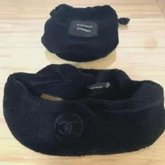 シャネル CHANEL ノベルティ ヘアバンド ポーチ セット ブラック 非売品