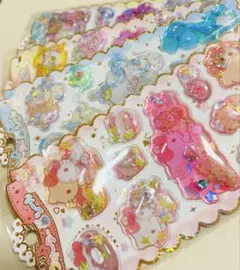 【正規品】ウォーターシール サンリオ4枚セット　キティ シナモ　日焼けキャラなど