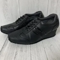 【美品】KIREI WALK 24.5㎝ウォーキングシューズ厚底ブラックのサムネイル