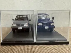 メルセデスベンツ1/43 Gクラス ミニカー白ブルー青2台セット