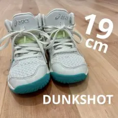 ASICS DUNKSHOT ホワイト/グリーン シューズ19cm