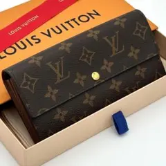 【極美品】ルイヴィトン モノグラム ポルトフォイユ サラ 長財布 ブラウン 茶