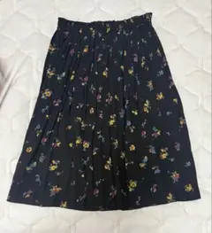 earth music&ecology プリーツスカート 花柄 フリーサイズ