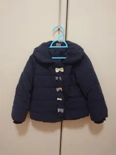 petit main リボン中綿ジャケット　ネイビー コート 110cm