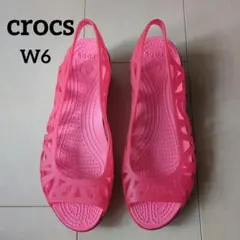 crocs サンダル ピンク W6のサムネイル
