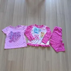 デリシャスパーティプリキュア 光るパジャマ3点セット　120 ピンク