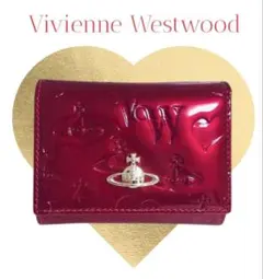 【新品 未使用】VivienneWestwood 折り財布 エナメル レッド