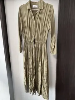 AZUL BY MOUSSY アズール ロングワンピース カーキ