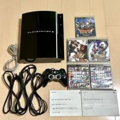 PlayStation3 ブラック 40GB CECHH00 ソフト5本付き