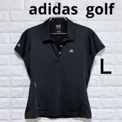 アディダス ゴルフウェア 半袖シャツ L レディース クライマクール 黒 白