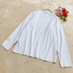 【ユナイテッドアローズUNITED ARROWS】クルーネックTシャツ長袖　白M