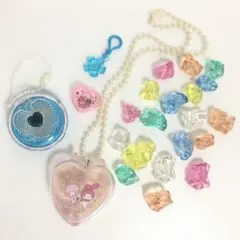 平成レトロ おもちゃの宝石 マイメロディ ハートネックレス ミラーコンパクト