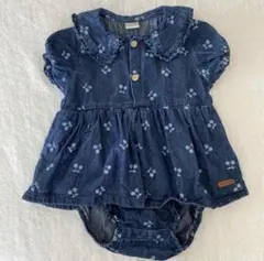 バースデイ futafuta デニム チェリー ロンパース