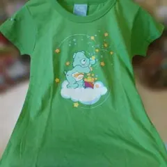 ♥未使用 ♥希少♥Care Bears ウィッシュベア Tシャツ 半袖 グリーンのサムネイル
