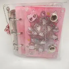 リフィル20枚 シャカシャカシール帳 3穴 シールバインダー　チャーム　ピンク②