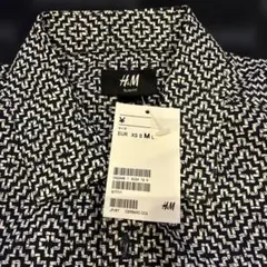 【新品未使用】H&M メンズ 長袖シャツ 総柄 スリムフィット Mのサムネイル