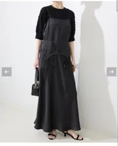 SLOBE IENA ribbon サテンキャミワンピース
