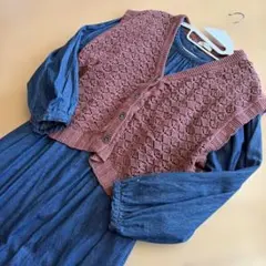 レース編みニットカーディガン☆スタディオクリップ